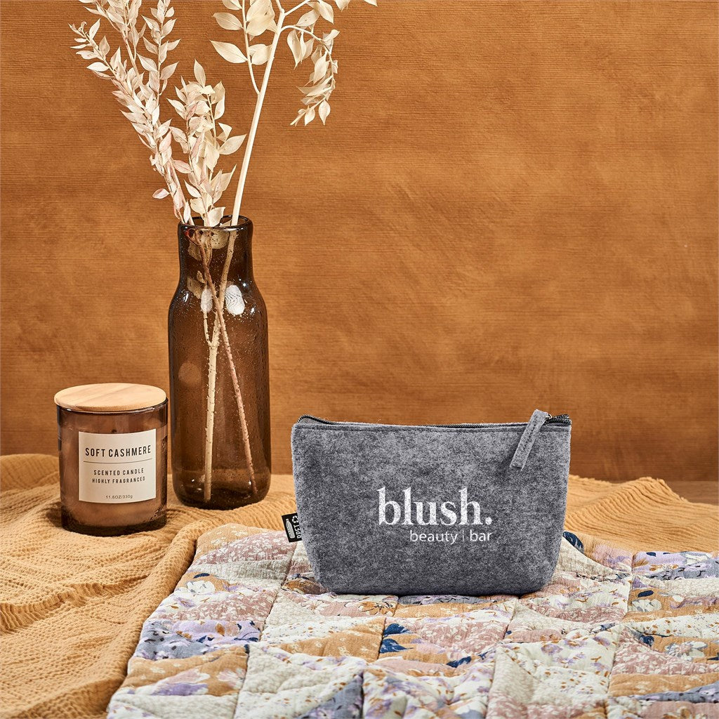 Okiyo Kesho Recycled PET Felt Mini Cosmetic Bag