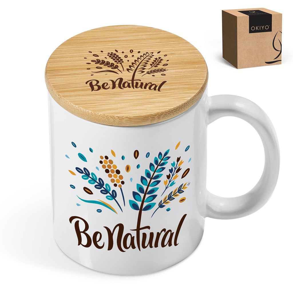 Okiyo Sozo Bamboo & Ceramic Sublimation Coffee Mug - 330ml