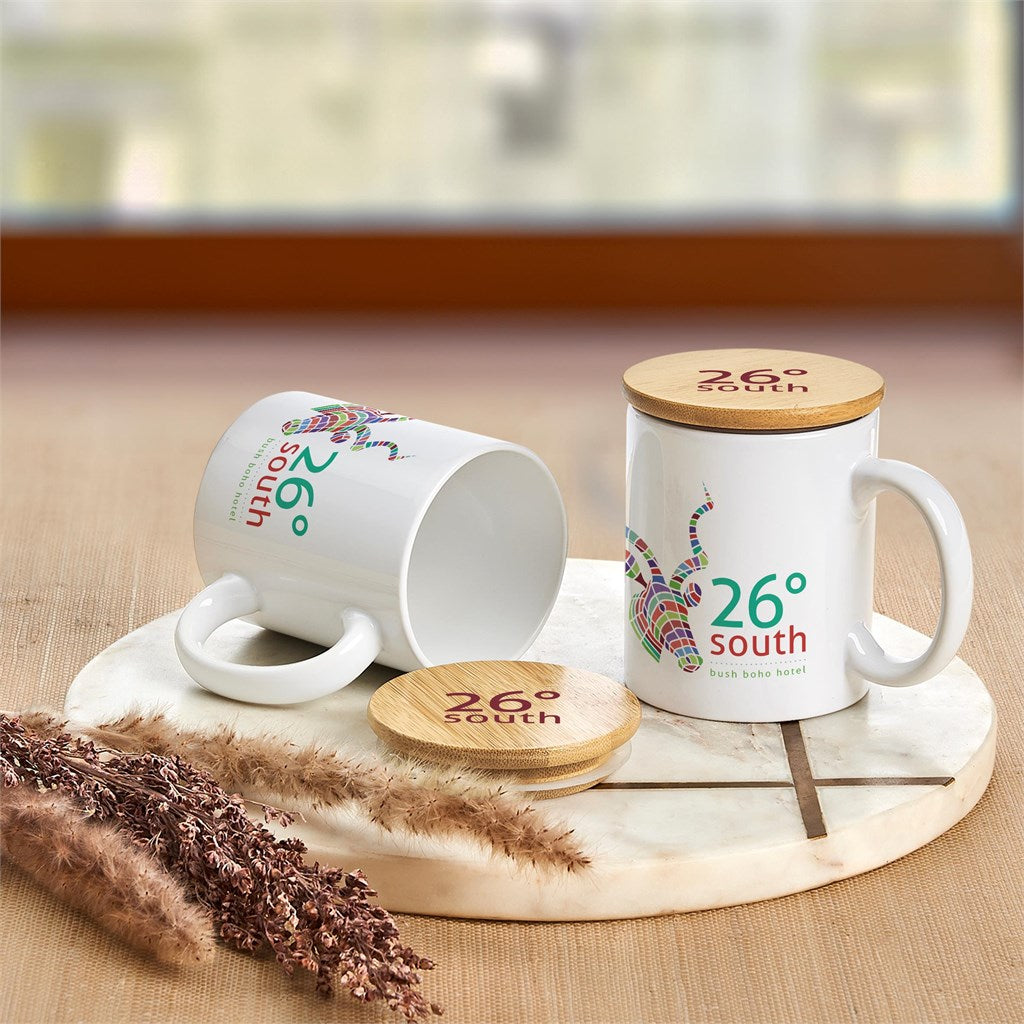 Okiyo Sozo Bamboo & Ceramic Sublimation Coffee Mug - 330ml