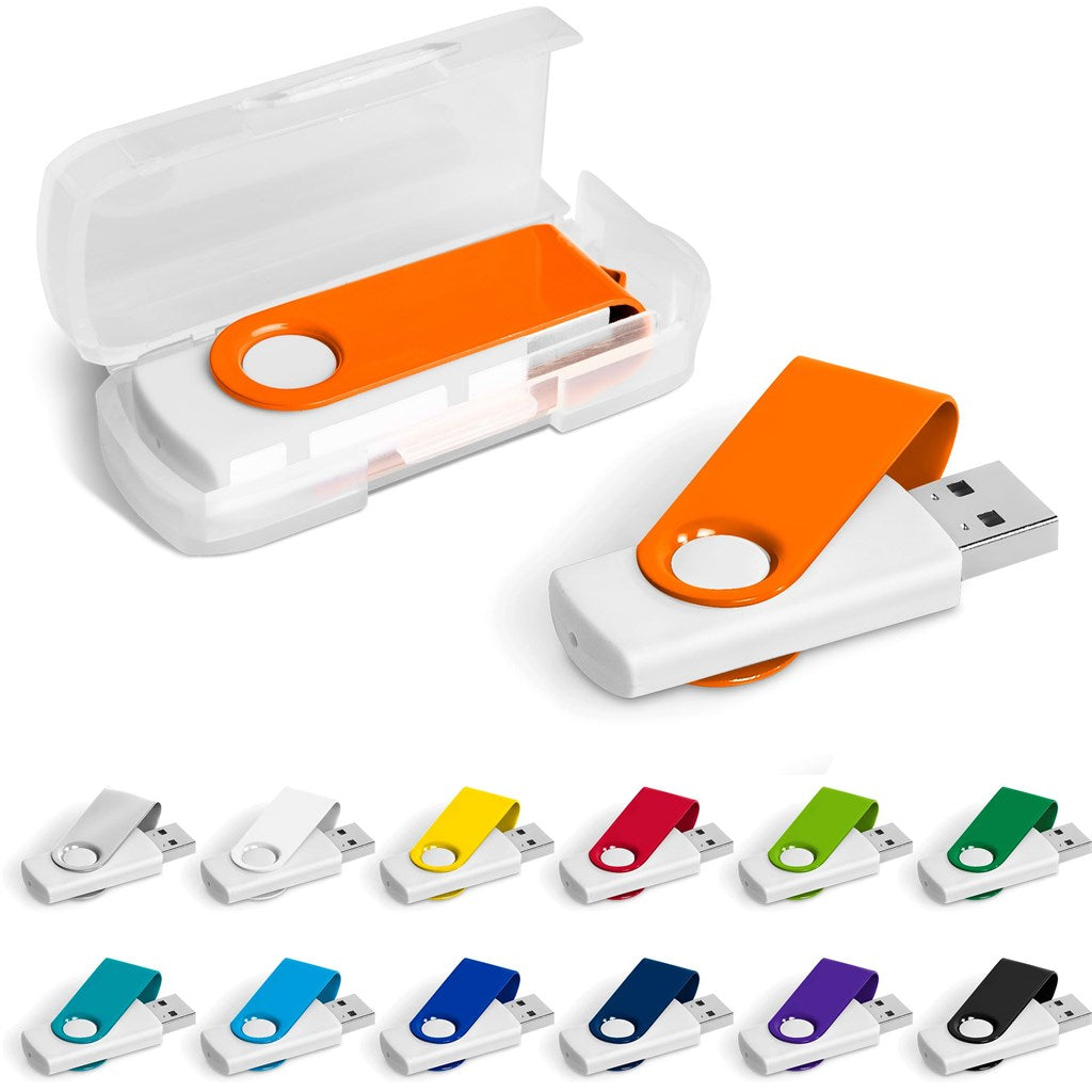 Axis Gyro White Flash Drive - 4GB