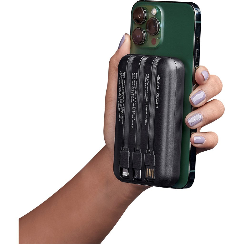 Swiss Cougar Argos Fast Charge 20W Wireless Charging Magnetic Power Bank -10000mAh