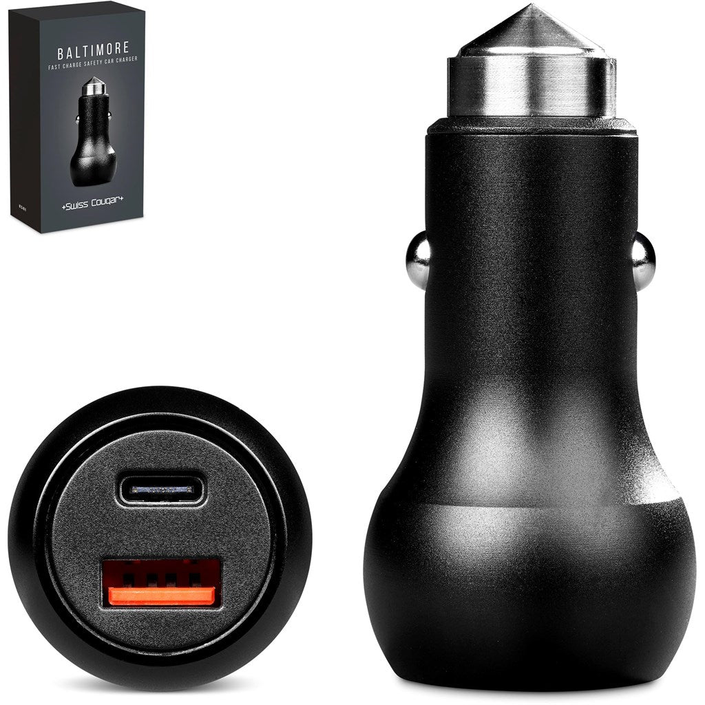 Swiss Cougar Baltimore 2 -in-1 Fast Car Charger & Tool