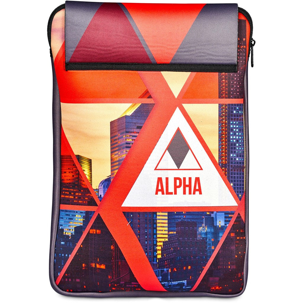 Pre-Printed Sample Hoppla Grotto Neoprene 13-inch Laptop Sleeve With Build-In Mouse Pad