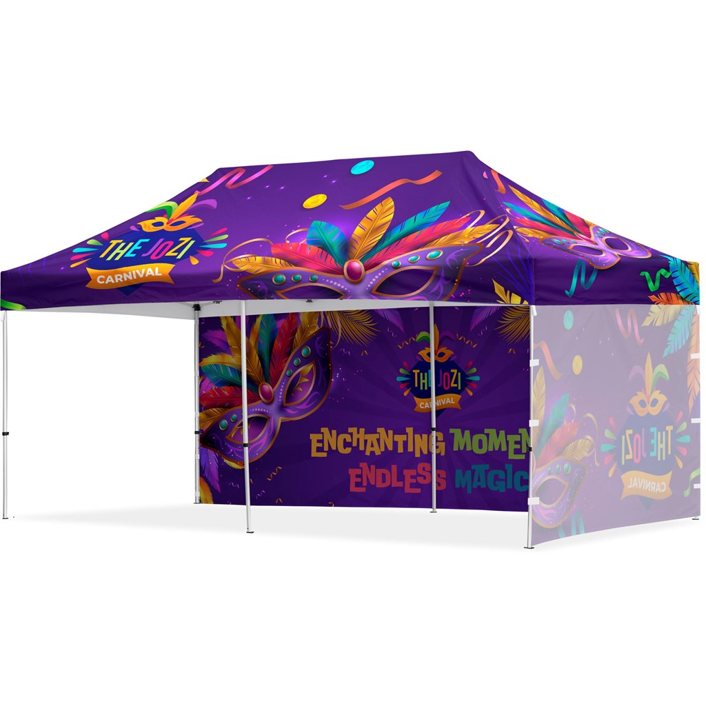 Coated Steel Sublimated Gazebo 6m x 3m - 1 Long Full- Wall Skin - 1 Short Full-Wall Skin